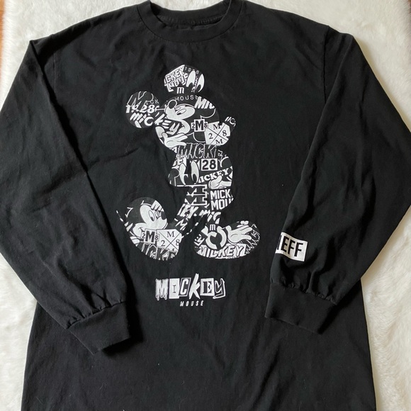 Neff Disney Long Sleeve T-Shirt, Black - Picture 1 of 5